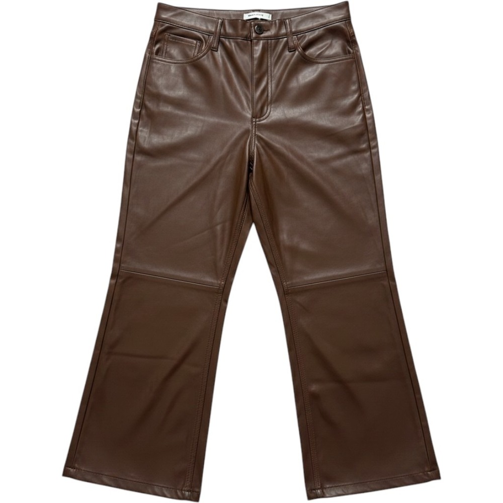 Abercrombie & Fitch Curve Love 90s Straight Ultra High Rise Faux Leather Pants 6